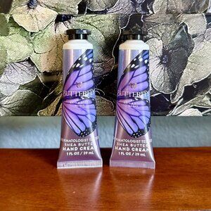 NEW 2-Pc BUTTERFLY Shea Butter Hand Cream 1oz Each Bath & Body Works
